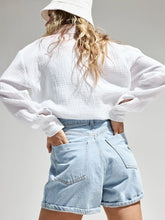 Load image into Gallery viewer, Bornladies 2025 Women&#39;s Spring Summer 100% Cotton Shirts Office Lady  Fashionable Solid Lady Long Sleeve Loose Tops Crepe Shirts