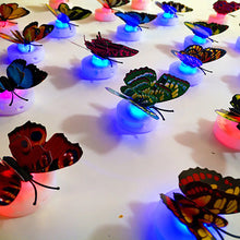Load image into Gallery viewer, 10pcs 3D LED Butterfly Decoration Night Light Sticker Single and Double Wall Light for Garden Backyard Lawn Party Festive Party