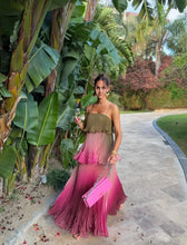 Load image into Gallery viewer, Chic Multicolored Pleated Women Maxi Dress Elegant Spaghetti Strap Ruffle Tiered Flowy Vestidos 2026 Summer Lady Vacation Outfit