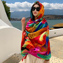 Load image into Gallery viewer, Fashion Women Beach Scarf Bohemia Flower Summer Hijab Shawls and Wraps Female Foulard Echarpe Designer Pashmina Bandana 2023