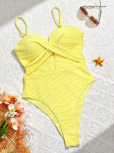 Load image into Gallery viewer, Sexy Yellow Swimwear Women 2026 Hollow Out Cross Slim Tummy Control One Piece Swimsuit Beach Backless Bathing Suit Monokini
