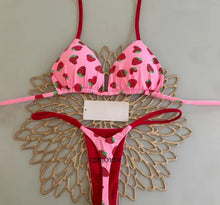 Load image into Gallery viewer, New Women&#39;s Bikini Split Print Swimwear Fashion G-string Beach Holiday