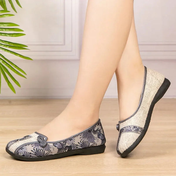 Zapatos De Mujer Women Fashion Round Toe Wine Red Spring Slip on Anti Skid Flat Shoes Lady Casual Plus Size Dance Loafers A318