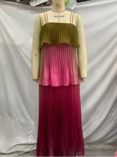 Load image into Gallery viewer, Chic Multicolored Pleated Women Maxi Dress Elegant Spaghetti Strap Ruffle Tiered Flowy Vestidos 2026 Summer Lady Vacation Outfit