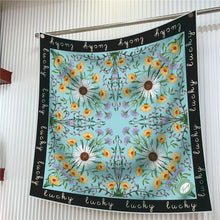 Load image into Gallery viewer, Silk Scarf Women Floral Printed Square Scarves Head Echarpes Silk Foulards Femme Wraps Beach Shawls Bandana Lady Hijabs 90CM