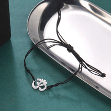 Load image into Gallery viewer, Dawapara Om Ohm Aum Charm Spiritual Pendant Stainless Steel Bracelet Yoga Jewelry Meditation Buddhist Spiritual Amulet