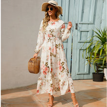 Load image into Gallery viewer, Women Maxi Dresses Sping Autumn Bohemian Casual Full Sleeve High Waist Beach Woman Chiffon Dresses Floral Vestidoes Long Dress