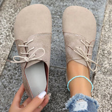 Load image into Gallery viewer, Brown Round Toe Flats Shoes Women 2025 Faux Suede Lace Up Flat Shoes for Woman Plus Size 43 Soft Walking Casual Shoes Female