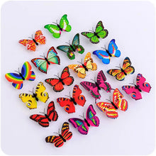 Load image into Gallery viewer, 10pcs 3D LED Butterfly Decoration Night Light Sticker Single and Double Wall Light for Garden Backyard Lawn Party Festive Party