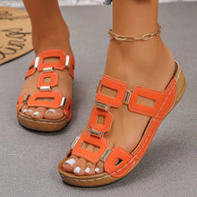 Load image into Gallery viewer, Large Size Roman Style Women's Sandals Open Toe Beach Slippers Summer Wedges Comfortable Outdoor Slip-On Shoes for Women