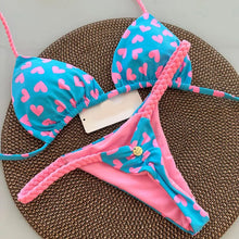 Load image into Gallery viewer, New Women&#39;s Bikini Split Print Swimwear Fashion G-string Beach Holiday