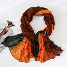 Load image into Gallery viewer, Women's Gradient Color Linen Scarf for Travel Fashionable Versatile Casual Windproof Sand Proof Headscarf Women's Shawl