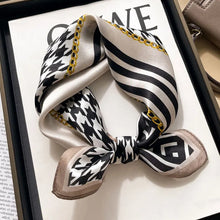 Load image into Gallery viewer, 2025 New 100% Pure Silk Scarf Women Neck Hair Foulard Bandana Square Small Headband Hijab Print Poncho Scarves Pashmina