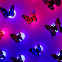 Load image into Gallery viewer, 10pcs 3D LED Butterfly Decoration Night Light Sticker Single and Double Wall Light for Garden Backyard Lawn Party Festive Party