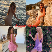 Load image into Gallery viewer, New White Crochet Tunic Sexy See Through Hollow Out Mesh Dress Women Sexy BeachWear Solid Bikini Beach Cover Up