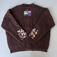 Load image into Gallery viewer, 2025 Plus Size Eras Cardigan for Women Autumn Winter Flower Embroidered Knitted Sweater Y2k Girl Vintage Fashion Cardigans Tops
