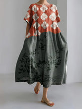 Load image into Gallery viewer, New Women&#39;s Round Neck Long Casual Dress Summer Large Size Fresh Fish Print Dress Street Vacation Short-sleeved Dress