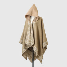 Load image into Gallery viewer, New Fine Ladies' Shawl Scarf with Geometric Pattern Borders Hooded Wrap Shawl Autumn Winter outdoor Travel Stylish Women