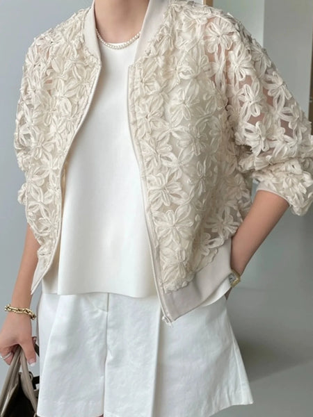 3d Embroidery Outerwears Korean Loose Ropa Mujer Long Sleeve Jacket Trendy Chaquetas Spring Summer Sun Protection Women Jackets
