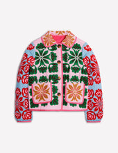 Load image into Gallery viewer, Women&#39;s Fashion Print Panelled Quilted Cotton Jacket Long Sleeve Pocket Cardigan Coat 2025 Autumn Winter Daily Casual Outerwear