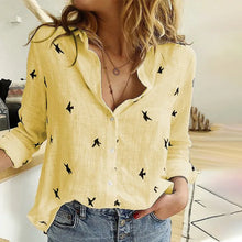 Load image into Gallery viewer, Fashion Women&#39;s Print Shirt Women&#39;s Long Sleeve Top Cotton Office 2024 Spring Summer Casual Loose Top Large 5XL