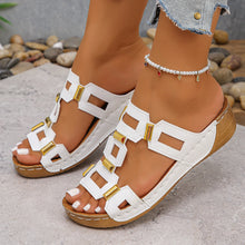 Load image into Gallery viewer, Large Size Roman Style Women's Sandals Open Toe Beach Slippers Summer Wedges Comfortable Outdoor Slip-On Shoes for Women