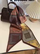 Load image into Gallery viewer, New Long Silk Scarf Women Luxury Paisley Print Headband Soft Satin Scarves Hands Bag Ribbon Foulard Hijab Neckerchief Headband