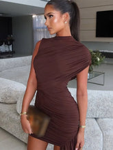 Load image into Gallery viewer, Elegant White Mesh Splicing Slim Women Strapless Dress Chic Scarf Neck Off Shoulder High Waist Long Dresses Lady Party Robes