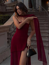 Load image into Gallery viewer, Elegant White Mesh Splicing Slim Women Strapless Dress Chic Scarf Neck Off Shoulder High Waist Long Dresses Lady Party Robes