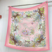 Load image into Gallery viewer, Silk Scarf Women Floral Printed Square Scarves Head Echarpes Silk Foulards Femme Wraps Beach Shawls Bandana Lady Hijabs 90CM