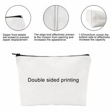 Load image into Gallery viewer, Lightweight, Foldable Floral Bird Pattern Fabric Makeup Bag | Zippered Cosmetic Pouch with Golden Background Design
