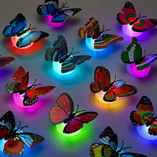 Load image into Gallery viewer, 10pcs 3D LED Butterfly Decoration Night Light Sticker Single and Double Wall Light for Garden Backyard Lawn Party Festive Party