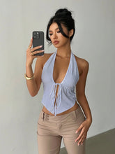 Load image into Gallery viewer, Fashionable Casual Women's Summer Striped Split Sexy Strap Vest Sleeveless Tank Top for Ladies Trendy And Comfortable
