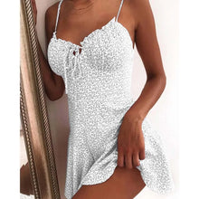 Load image into Gallery viewer, Floral Print A Line Mini Dresses Sexy Lady Dating Camisole Strapless Backless Dress Boho Solid Beach Clothing