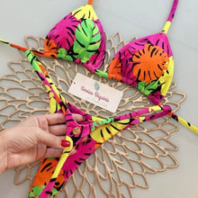 Load image into Gallery viewer, New Women&#39;s Bikini Split Print Swimwear Fashion G-string Beach Holiday