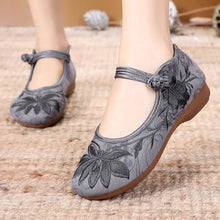 Load image into Gallery viewer, Sapatos Femininas Women Fashion Sweet Light Weight Embroidery Buckle Strap Flat Shoes Lady Casual Dance Shoes Ga296