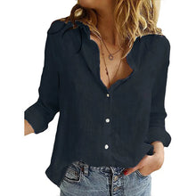 Load image into Gallery viewer, Fashion Women&#39;s Print Shirt Women&#39;s Long Sleeve Top Cotton Office 2024 Spring Summer Casual Loose Top Large 5XL