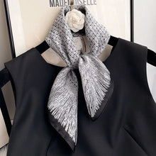Load image into Gallery viewer, 2025 New 100% Pure Silk Scarf Women Neck Hair Foulard Bandana Square Small Headband Hijab Print Poncho Scarves Pashmina