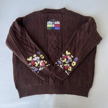 Load image into Gallery viewer, 2025 Plus Size Eras Cardigan for Women Autumn Winter Flower Embroidered Knitted Sweater Y2k Girl Vintage Fashion Cardigans Tops