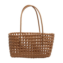 Load image into Gallery viewer, Plastic Hollow Weave Bag Countryside Style Large Capacity Beach Tote Bag Bucket Bag Bohemian Style Woman PVC Handbag Summer