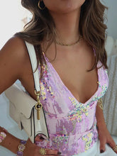 Load image into Gallery viewer, Green Shinny Sequins  Deep V Halter Vest Women Sexy Off Shoulder  Sleeveless Tops Chic Lady Sparkle Tank Tops