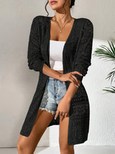 Load image into Gallery viewer, Polyester 100.00% Solid Color Knitted Cardigan with Sun Shading and Loose Fitting Fashion, Mid Length and Elegant Sweater