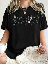 Load image into Gallery viewer, All Kinds Of Beautiful Flowers Printed T-Shirt Women Cotton Loose T Shirts All-Match Summer Clothing Comfortable Y2K Streetwear