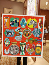 Load image into Gallery viewer, 90cm Bohemian Style Twill Silk Scarf Shawl 2024 Brand Square Scarf Women Hijab Luxury Bandana Foulard Neckerchief Head Scarves