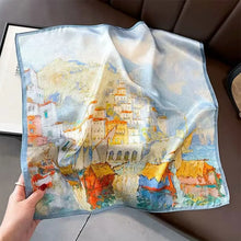 Load image into Gallery viewer, 2025 New 100% Pure Silk Scarf Women Neck Hair Foulard Bandana Square Small Headband Hijab Print Poncho Scarves Pashmina