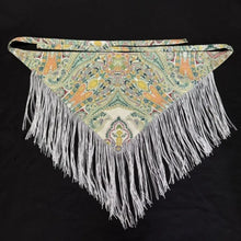 Load image into Gallery viewer, Chinese Style Ethnic Triangular Waistband Embroidered Printing Tassel Floral Triangular Belt Jeans Decor Clothing Accessories