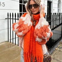 Load image into Gallery viewer, Vintage Lantern Sleeves Knitted Sweater Stripe Pattern Cropped Cardigans Aesthetic Y2k Knitwear Coat Women Autumn Outwear