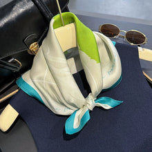 Load image into Gallery viewer, 2025 New 100% Pure Silk Scarf Women Neck Hair Foulard Bandana Square Small Headband Hijab Print Poncho Scarves Pashmina