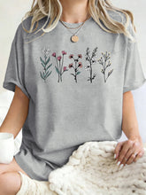Load image into Gallery viewer, All Kinds Of Beautiful Flowers Printed T-Shirt Women Cotton Loose T Shirts All-Match Summer Clothing Comfortable Y2K Streetwear