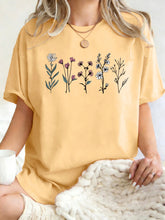 Load image into Gallery viewer, All Kinds Of Beautiful Flowers Printed T-Shirt Women Cotton Loose T Shirts All-Match Summer Clothing Comfortable Y2K Streetwear